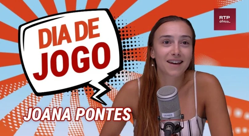 Joana Pontes em entrevista no programa Dia de Jogo da RTP África